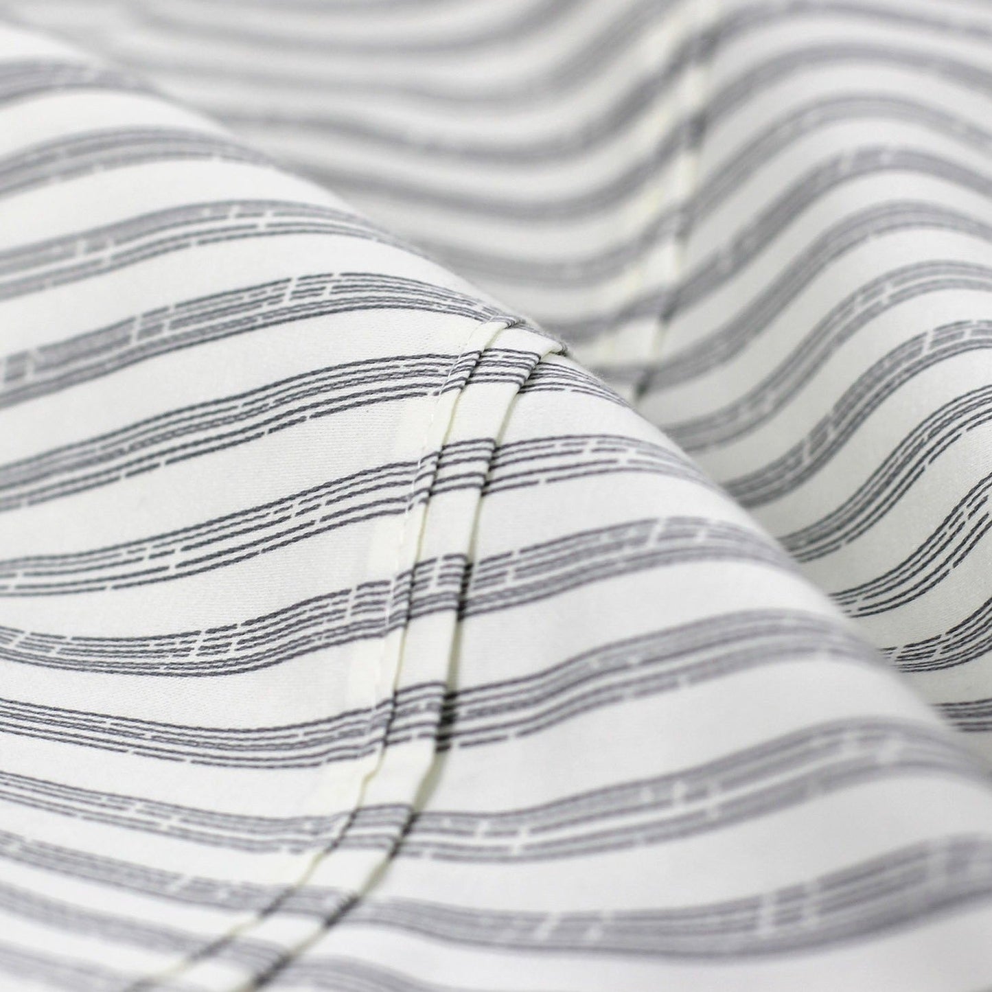 400TC Bamboo Stripe Design Duvet Set - Coastal Classic Striped Bedding