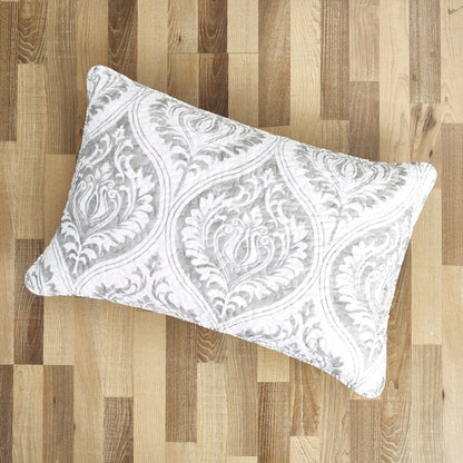 Tache Dreamy Moon Sky Ogee Damask Heather Grey White Quilt Set (TB300) - Tache Home Fashion