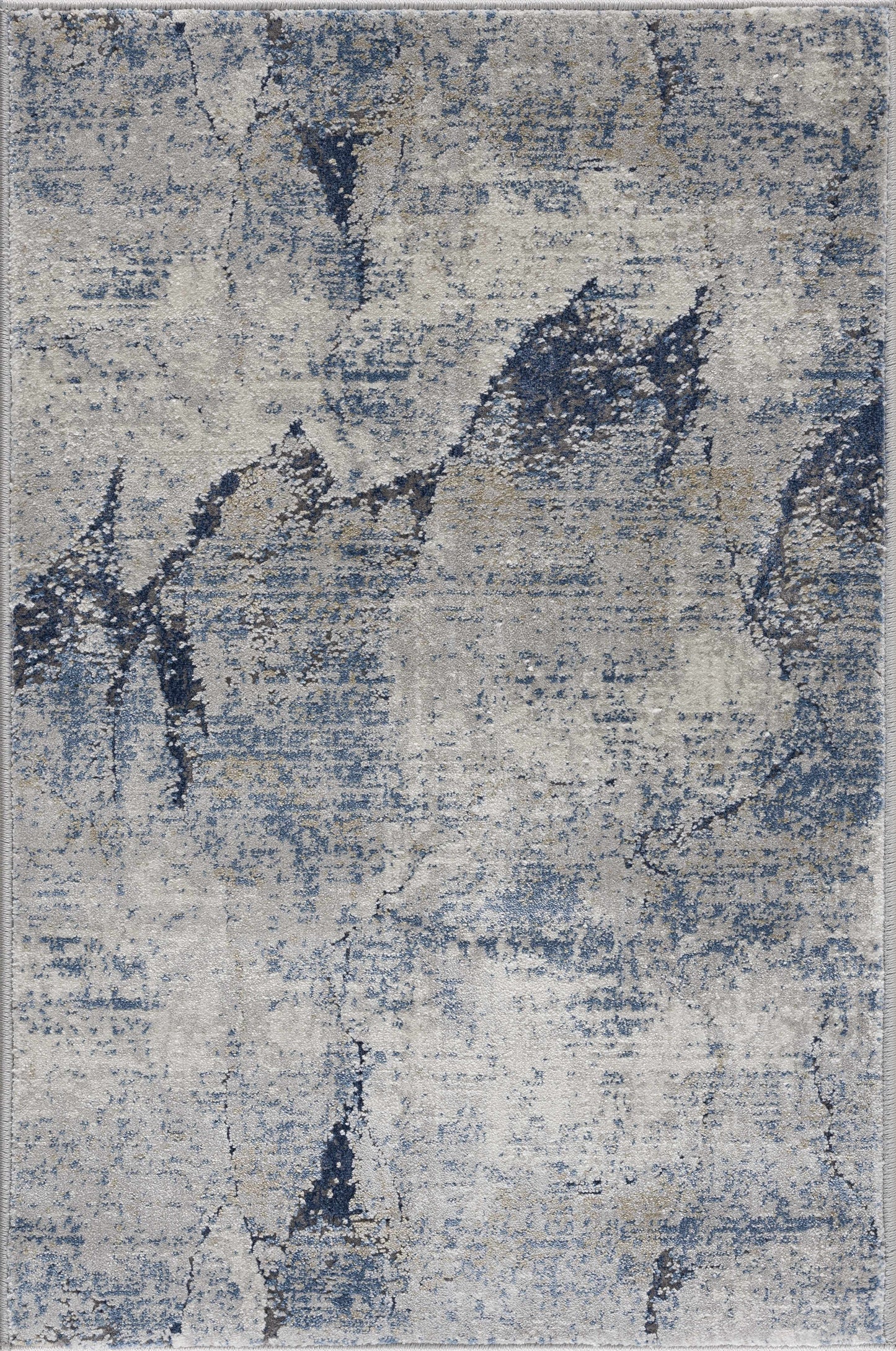 Creighton Blue Marble Textured Luxe Rug