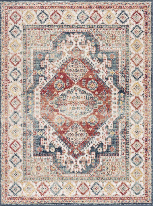 Brend Rust Medallion Area Rug