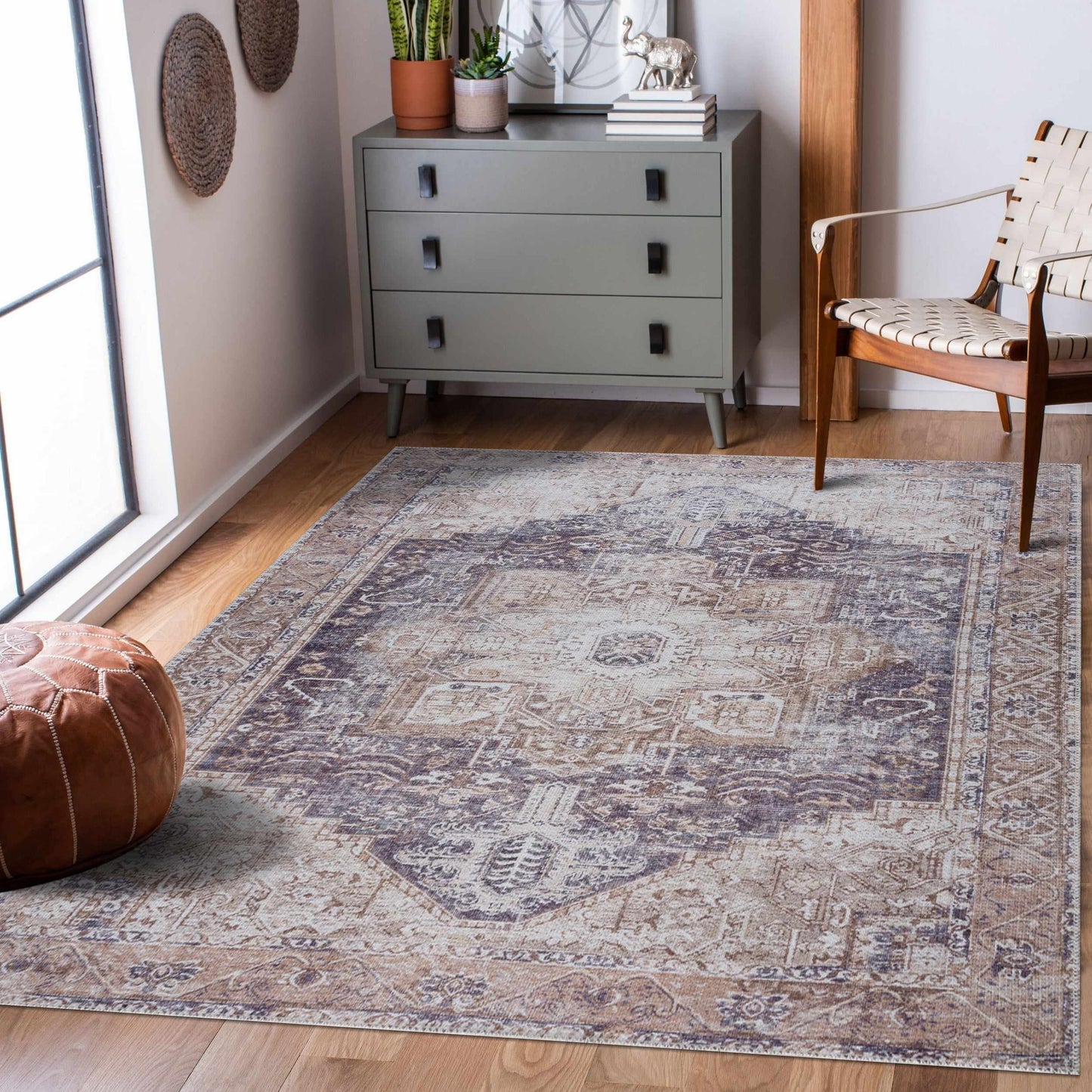 Beige Rosman Washable Rug - Limited Edition