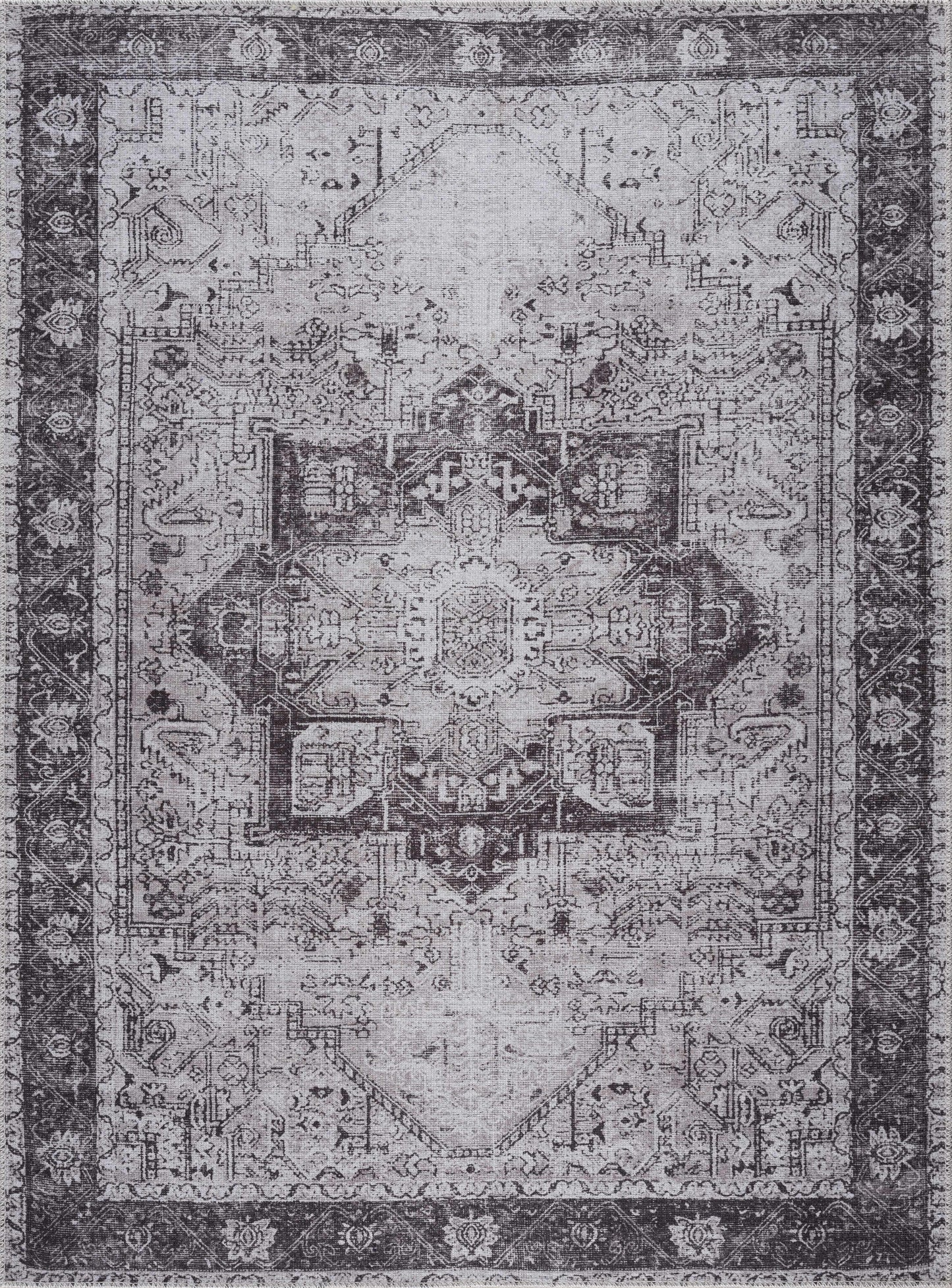 Rosman Black Washable Rug - Limited Edition