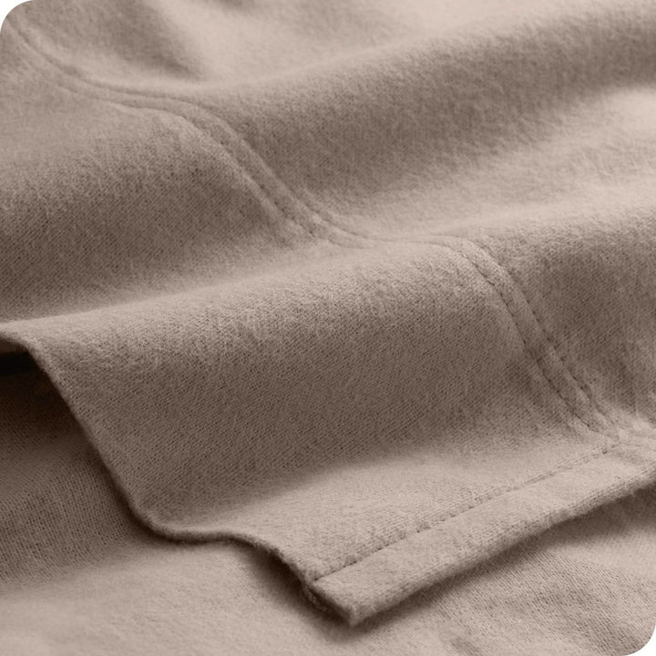 CinchFit American Made No Tear Split Top King Cotton Flannel Cord Elastic Sheets