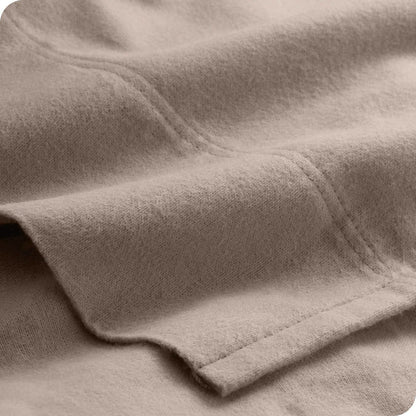 CinchFit American Made No Tear Split Top King Cotton Flannel Cord Elastic Sheets