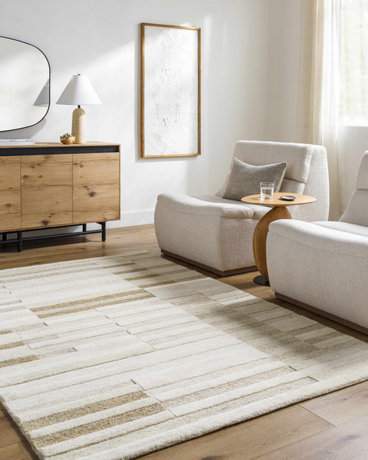 Tavia Broken-Striped Area Rug - Quahog Bay Bedding