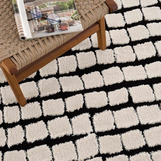 Teshi Plush Grid Area Rug - Promo - Quahog Bay Bedding