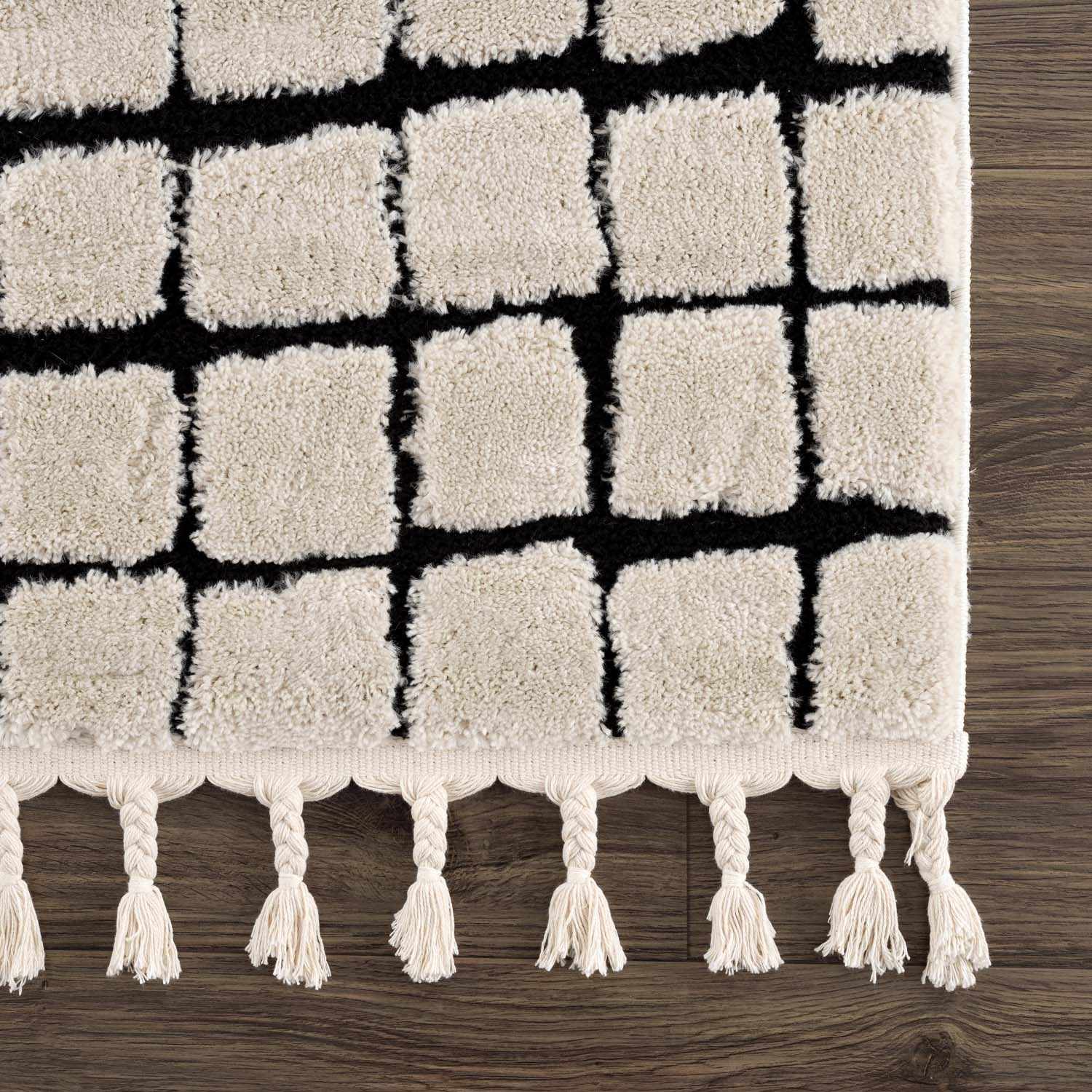 Teshi Plush Grid Area Rug - Promo - Quahog Bay Bedding