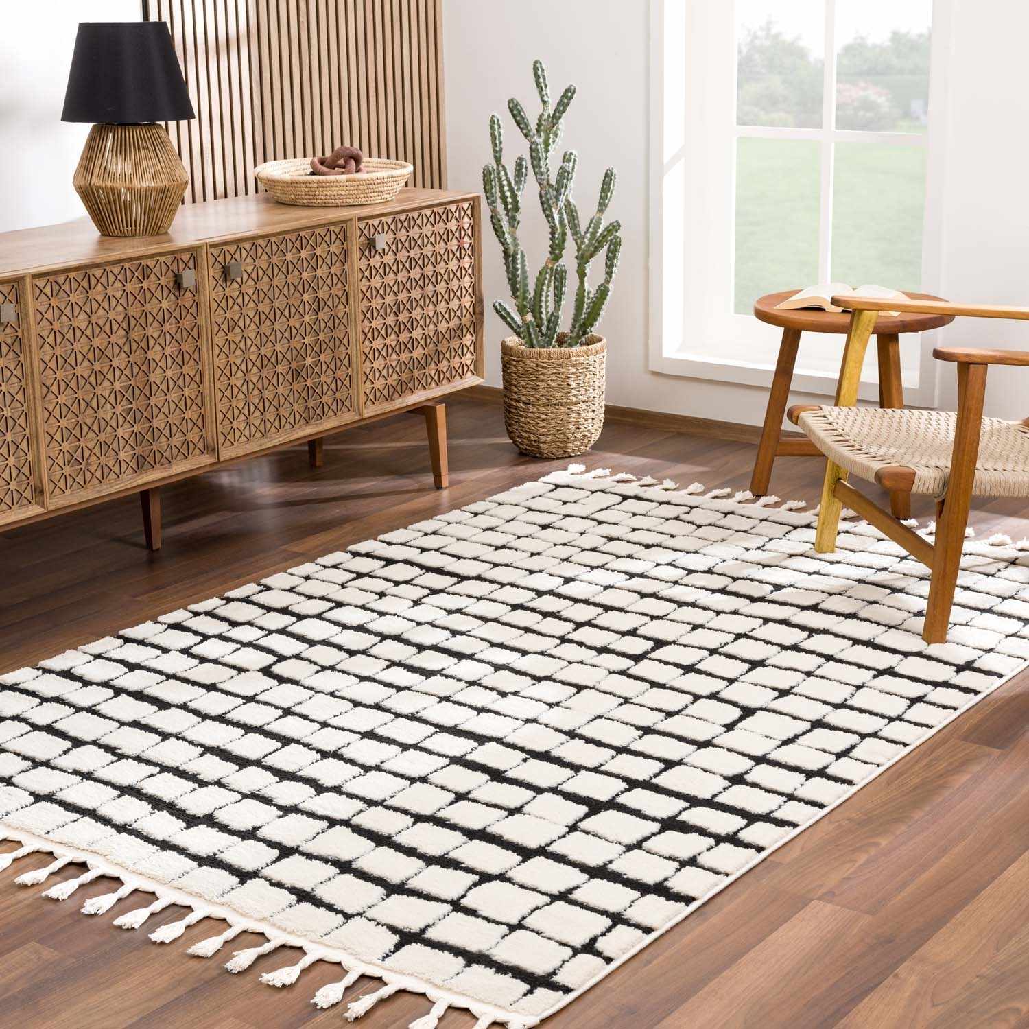 Teshi Plush Grid Area Rug - Promo - Quahog Bay Bedding