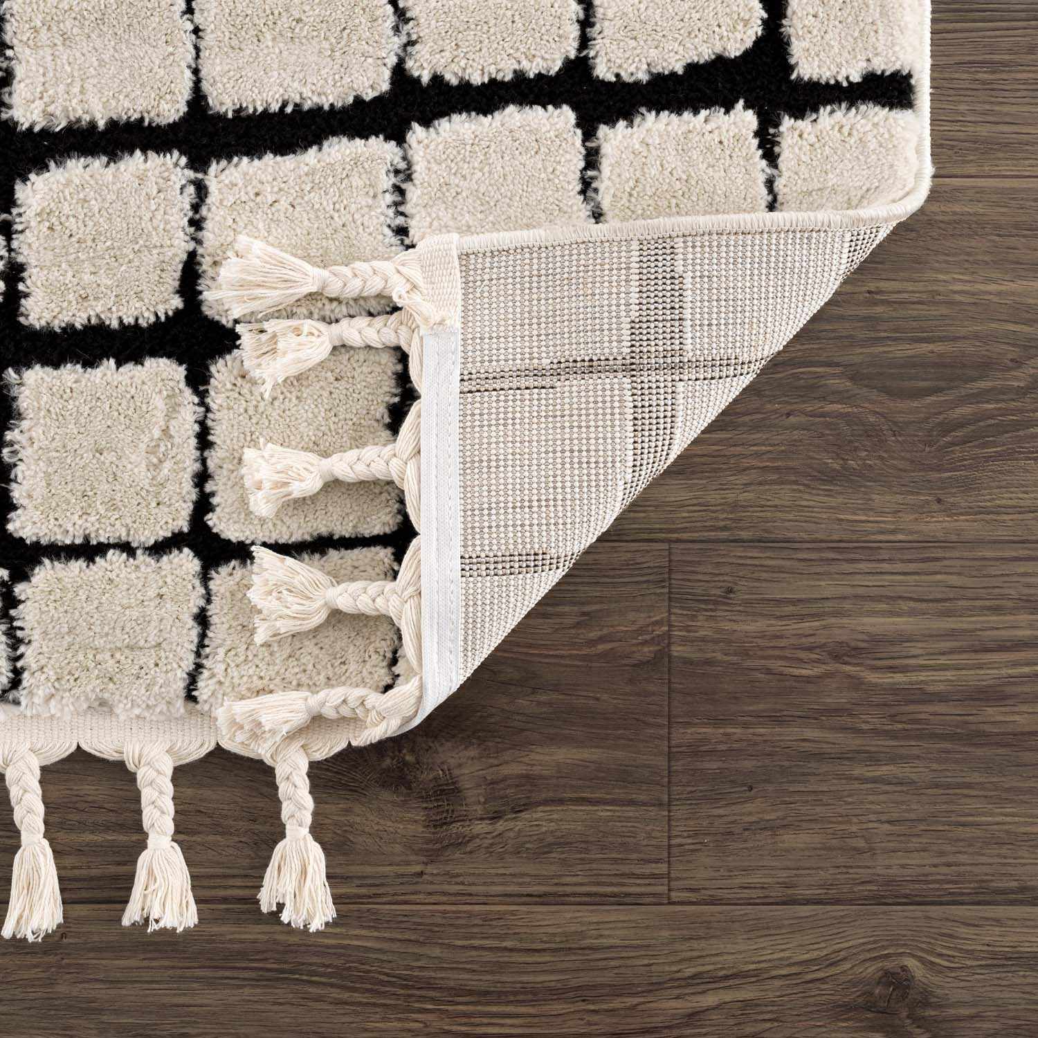 Teshi Plush Grid Area Rug - Promo - Quahog Bay Bedding