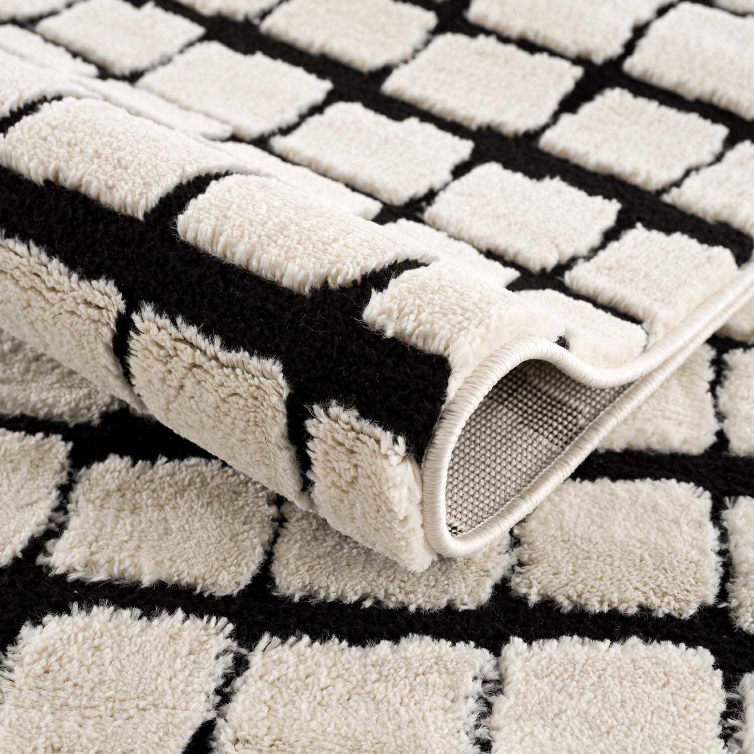 Teshi Plush Grid Area Rug - Promo - Quahog Bay Bedding
