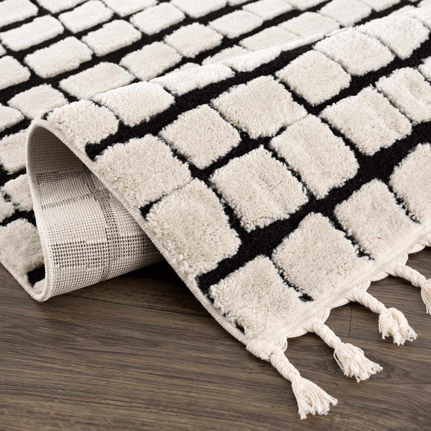 Teshi Plush Grid Area Rug - Promo - Quahog Bay Bedding