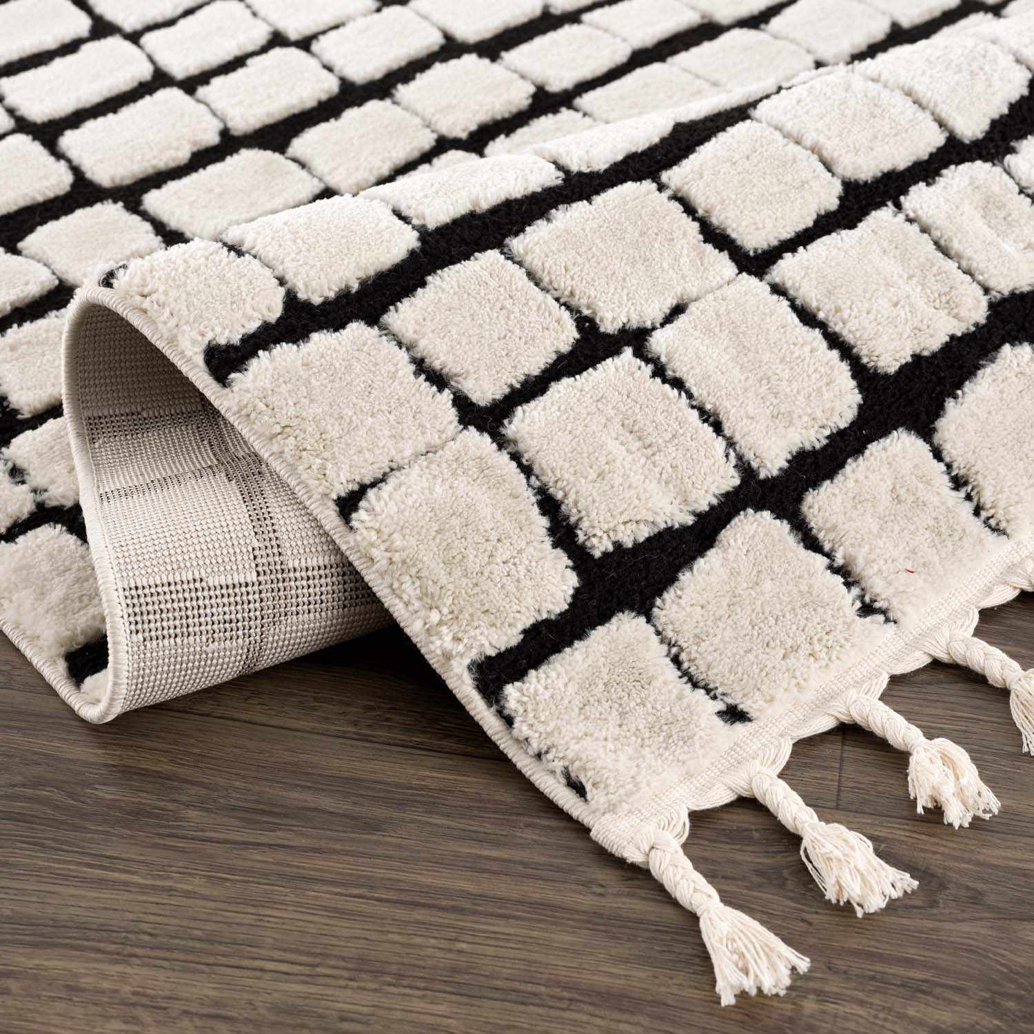Teshi Plush Grid Area Rug - Promo - Quahog Bay Bedding
