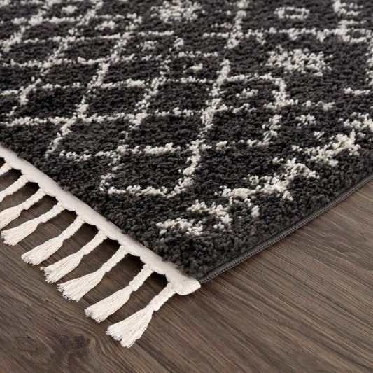 Thetford Black Berber Shag Rug - Clearance - Quahog Bay Bedding