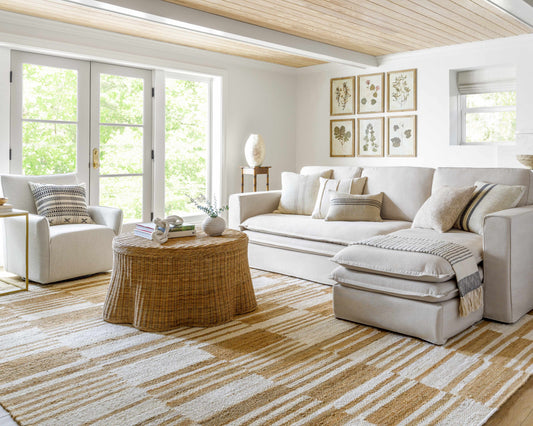 Thyra Broken-Striped Jute Rug - Quahog Bay Bedding