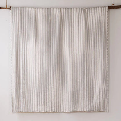 Tobago Stripe Reversible Quilt Set - Coastal Quilts - Taupe