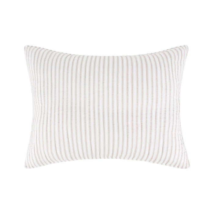 Tobago Stripe Reversible Quilt Set - Coastal Quilts - Taupe