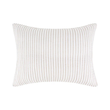 Tobago Stripe Reversible Quilt Set - Coastal Quilts - Taupe