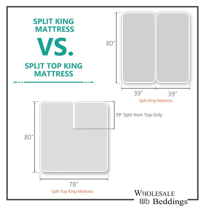 Split King (Adjustable) Sheets - Solid 600 Thread Count