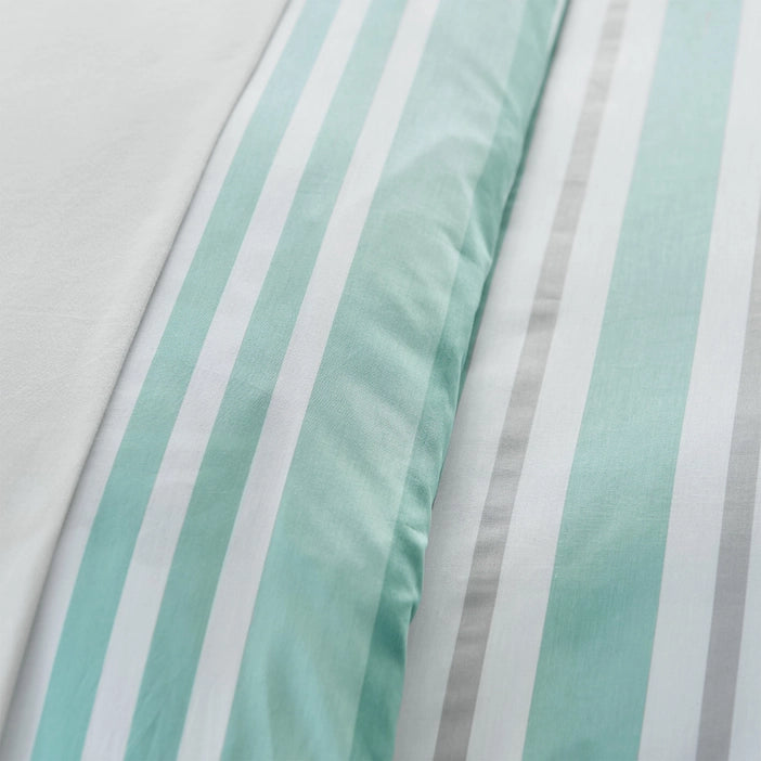 Truro Duvet Cover Set - Spa - 100% Cotton Reversible Duvet Cover Set 3PC