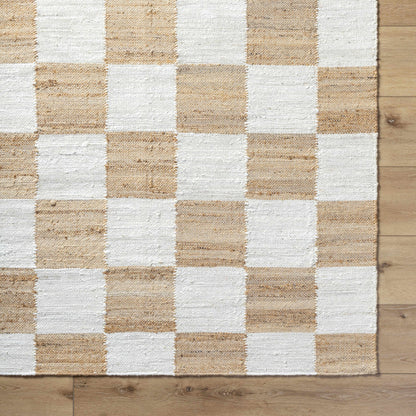 Tyhir Checkered Jute Rug - Quahog Bay Bedding