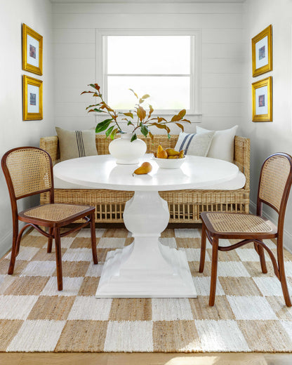 Tyhir Checkered Jute Rug - Quahog Bay Bedding