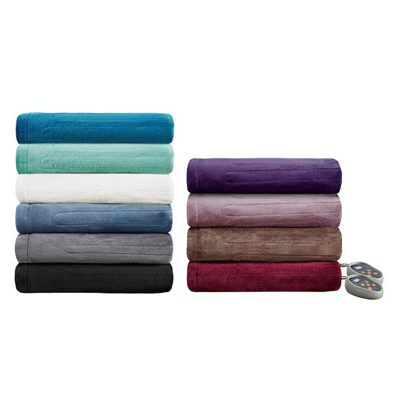 Ultra Soft Plush Heated Blanket By Beautyrest - Quahog Bay Bedding