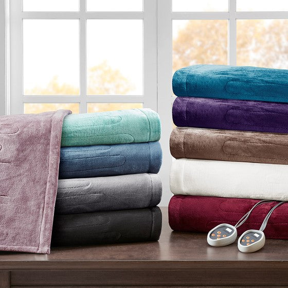 Ultra Soft Plush Heated Blanket By Beautyrest - Quahog Bay Bedding