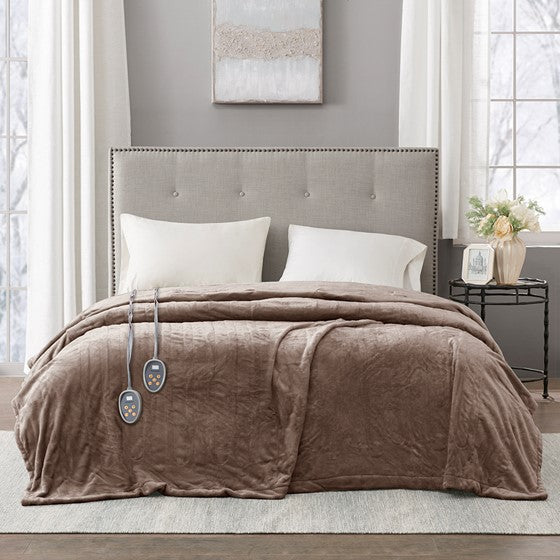 Ultra Soft Plush Heated Blanket By Beautyrest - Quahog Bay Bedding