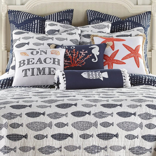 Bakio Quilt Set - Nautical Themed Quilt Set - Quahog Bay Bedding