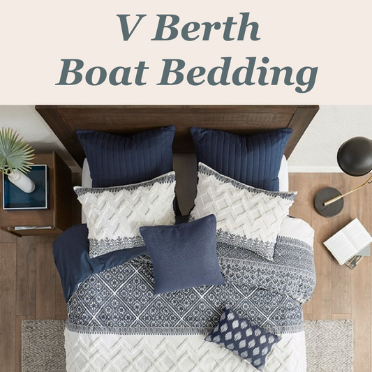 USA Luxury Boat Bedding V-Berth 100% Cotton V-Berth Duvet Set Mila 3PC Duvet Cover Set