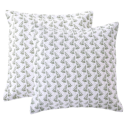 Viviana Euro Sham Set of 2 - Coastal Floral Pillow Shams