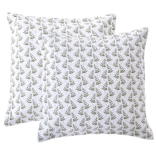 Viviana Euro Sham Set of 2 - Coastal Floral Pillow Shams