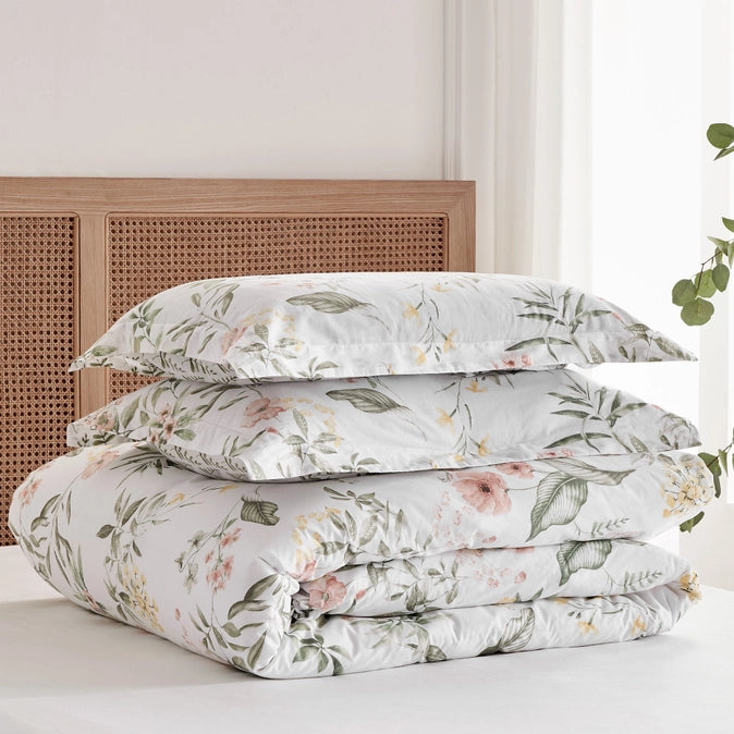 Viviana Coastal Floral Duvet Cover Set