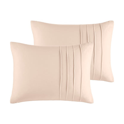 Walker Soft Washed Pleated Comforter Set - Blush
