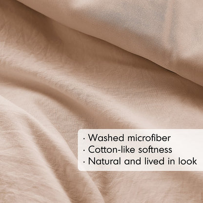 Walker Soft Washed Pleated Comforter Set - Blush