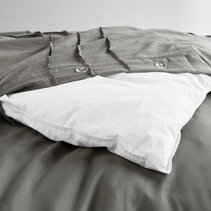 Walker Soft Washed Pleated Comforter Set - Grey