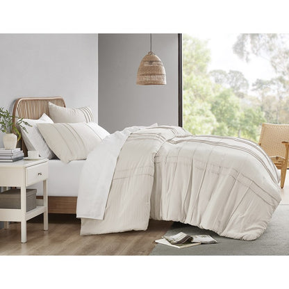 Walker Soft Washed Pleated Comforter Set - Neutral