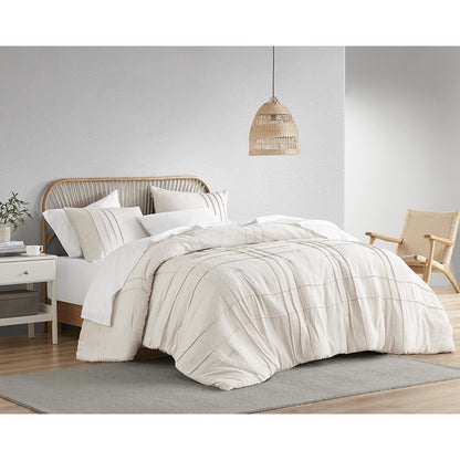 Walker Soft Washed Pleated Comforter Set - Neutral