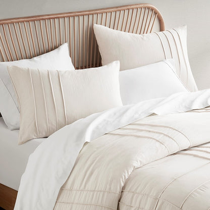 Walker Soft Washed Pleated Comforter Set - Neutral