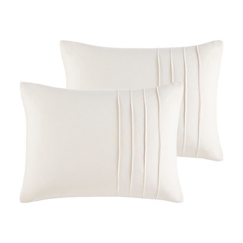 Walker Soft Washed Pleated Comforter Set - Neutral