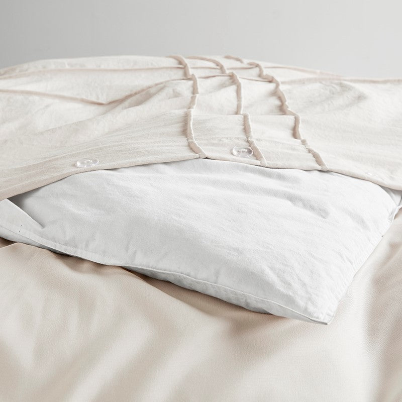 Walker Soft Washed Pleated Comforter Set - Neutral