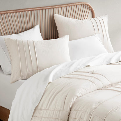 Walker Soft Washed Pleated Comforter Set - Neutral