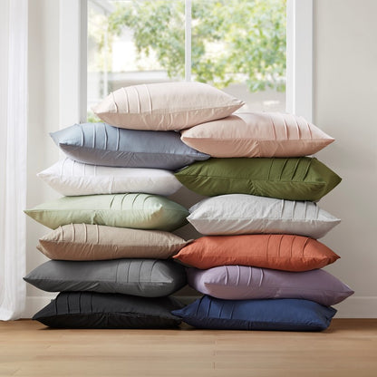 Walker Soft Washed Pleated Comforter Set - Olive Green