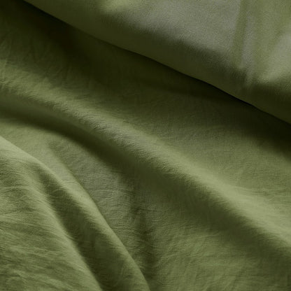 Walker Soft Washed Pleated Comforter Set - Olive Green