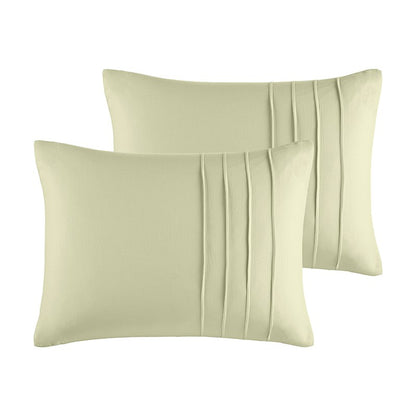 Walker Soft Washed Pleated Comforter Set - Sage
