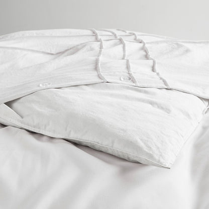 Walker Soft Washed Pleated Comforter Set - White