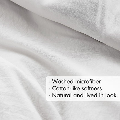 Walker Soft Washed Pleated Comforter Set - White