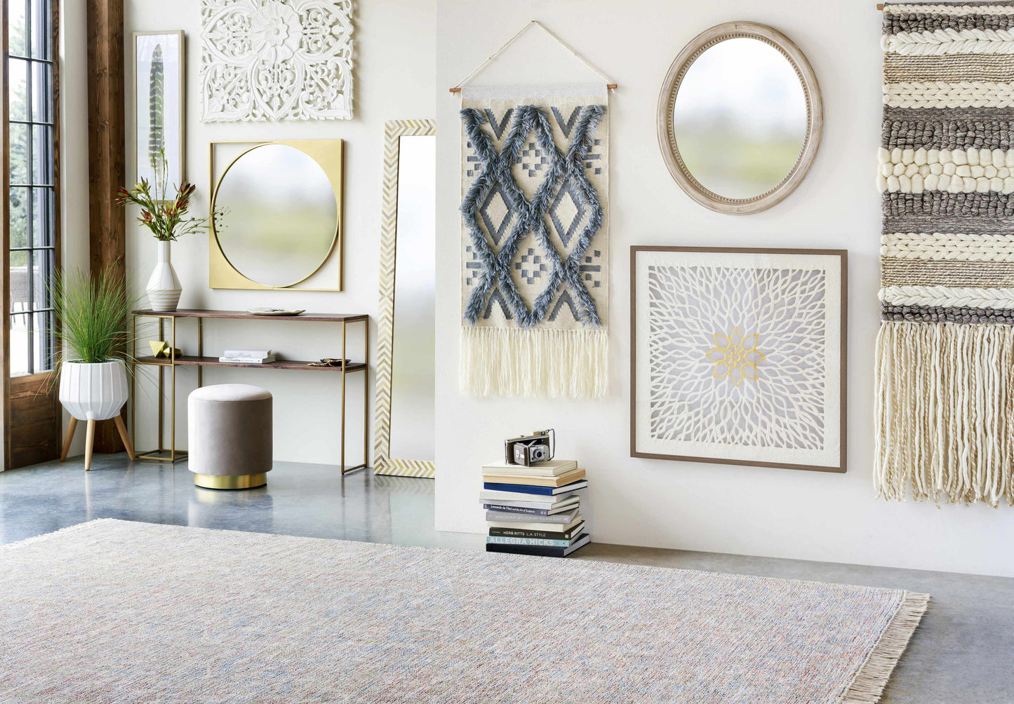 Dunguan White Ribbed Wood Planter