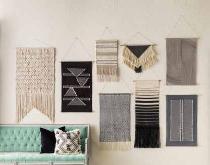 Lopez Navy Cotton Striped Wall Hanging