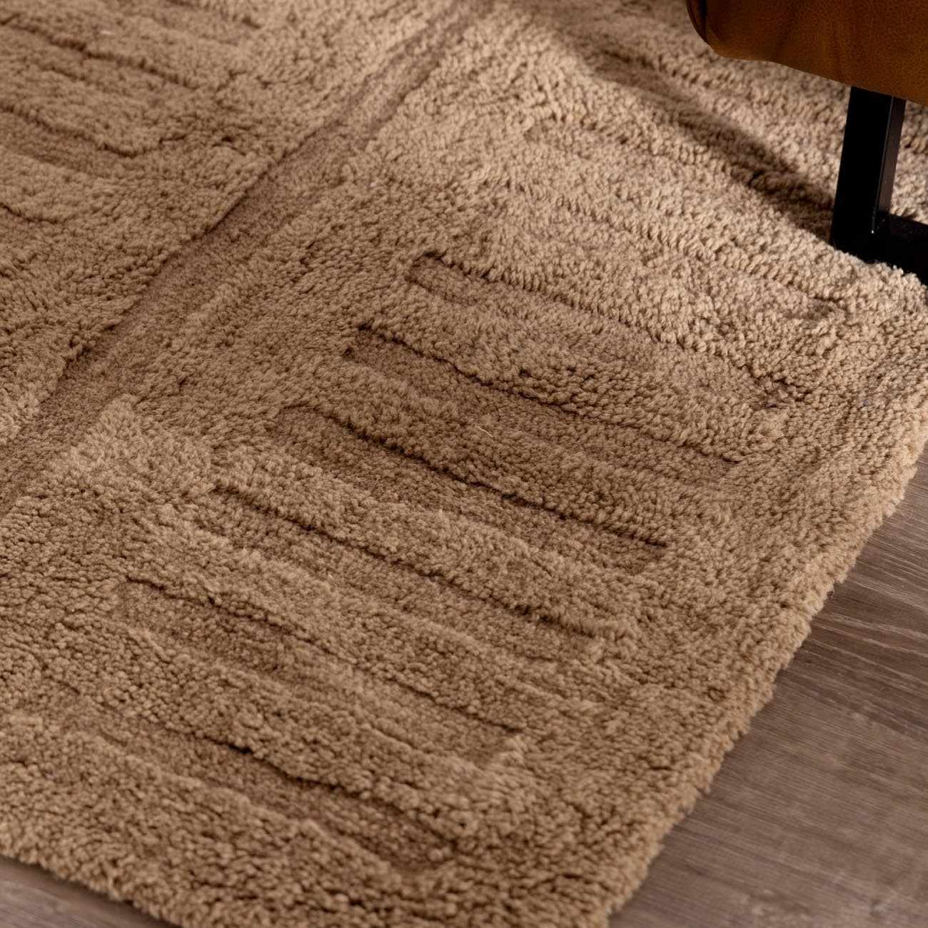 Washable Handmade Wool Rug - Brown - Quahog Bay Bedding